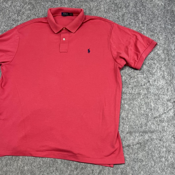 Polo Ralph Lauren Polo Shirt Mens 2XB Salmon Classic Fit Pony Golf Casual Preppy - Picture 3 of 13